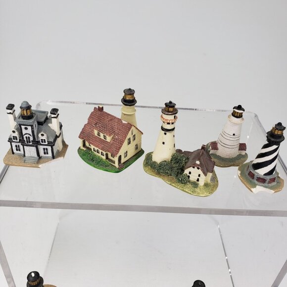 Vintage Lenox Thimble American Lighthouse Collection With Shelf  & 24 Miniatures - Picture 6 of 11